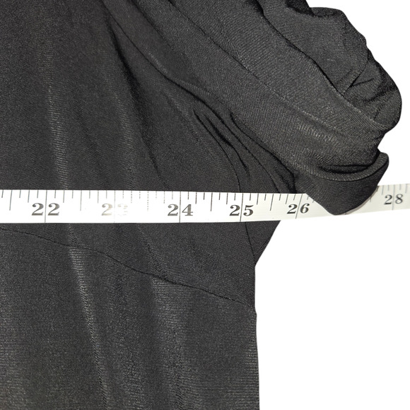 Woman Within 24W 3X Cardigan Top Black Sequins Stretch Open Front Date Night - Picture 8 of 9